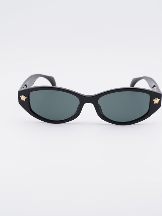Versace VE4512D GB1/87 Sunglasses Black Oval Frame, Grey Lenses main image 6